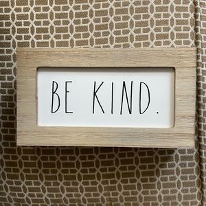 Rae Dunn BE KIND sign
